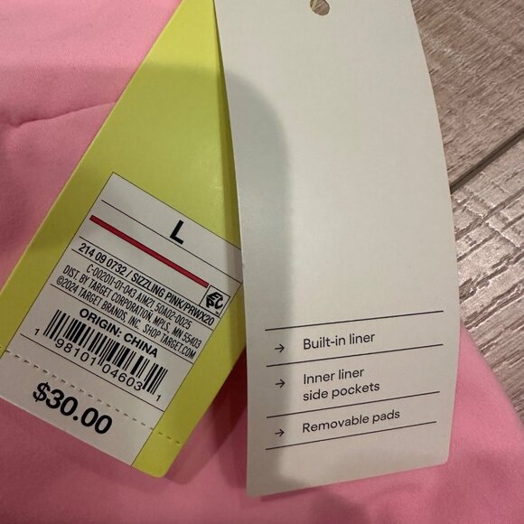 ALL IN MOTION WOMENS PINK WHITE TENNIS GOLF DRESS SKORT LARGE NEW - Picture 7 of 9